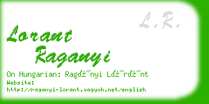 lorant raganyi business card